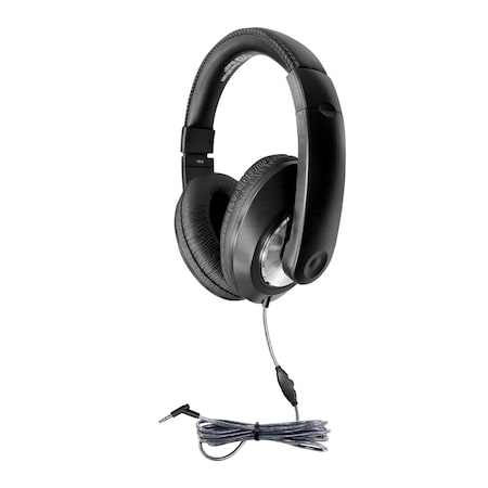 Hamiltonbuhl Smart-Trek Deluxe Stereo Headphone w/Volume Control + 3.5mm TRS Plug ST1BK